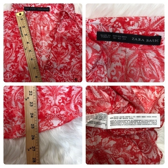 NWOT Zara Basic Viscosa Blouse Top XS/S - Picture 8 of 8